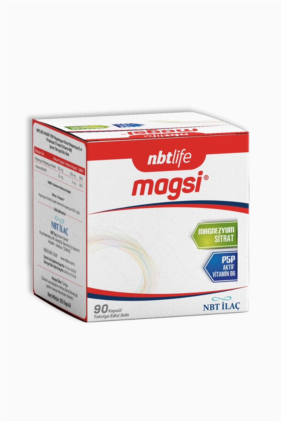 Nbt Life Magsi P5P Vitamin B6 90 Kapsül