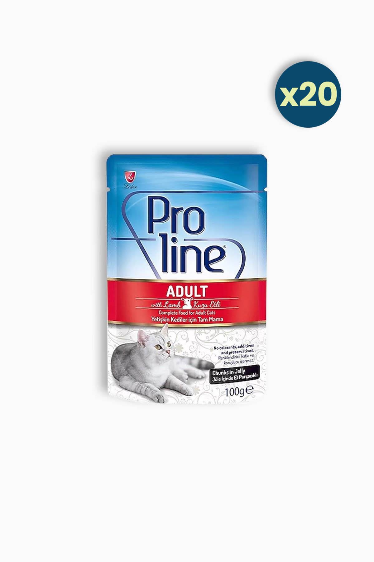 Proline Pouch Kuzu Etli Yetişkin Kedi Konservesi 100 gr 20 Adet