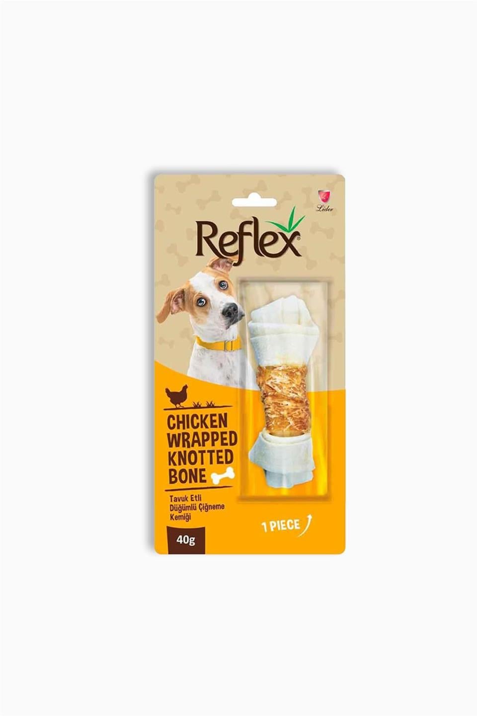 Reflex Tavuk Etli Çift Düğümlü Köpek Ödül Kemiği 40 Gr
