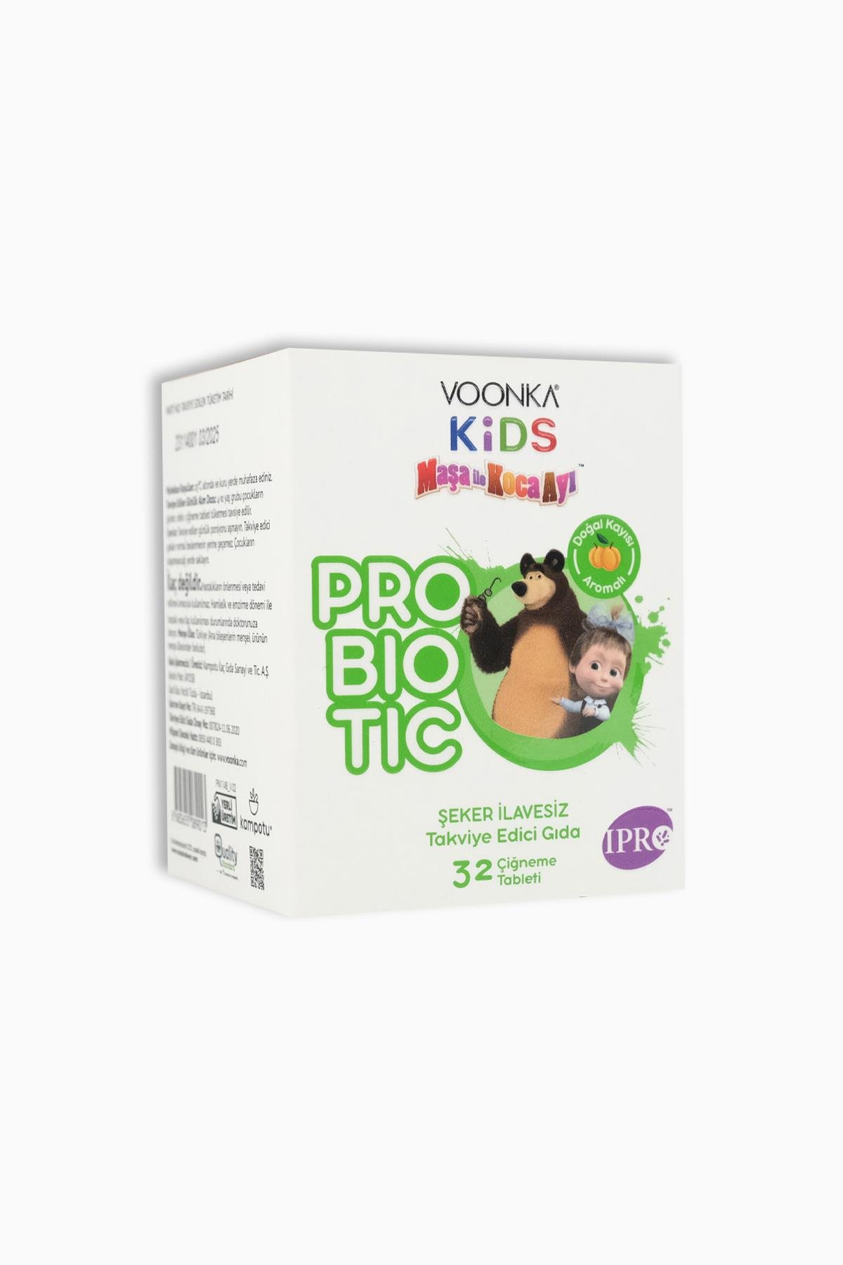 Voonka Maşa ile Koca Ayı Probiyotik 32 Çiğneme Tableti