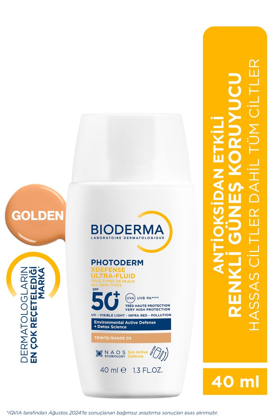 Bioderma Photoderm XDefense Spf50+ Tüm Cilt Tipleri Antioksidan Etkili Renkli Güneş Kremi Golden