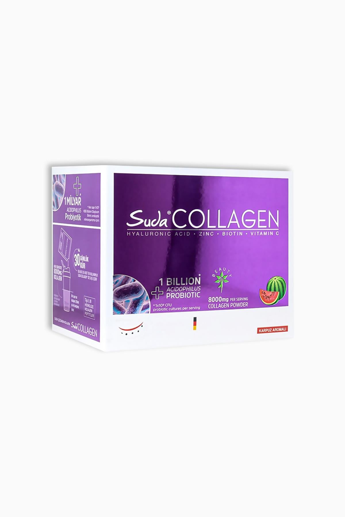 Suda Collagen Probiotic Watermelon 30 Saşe x 10 gr