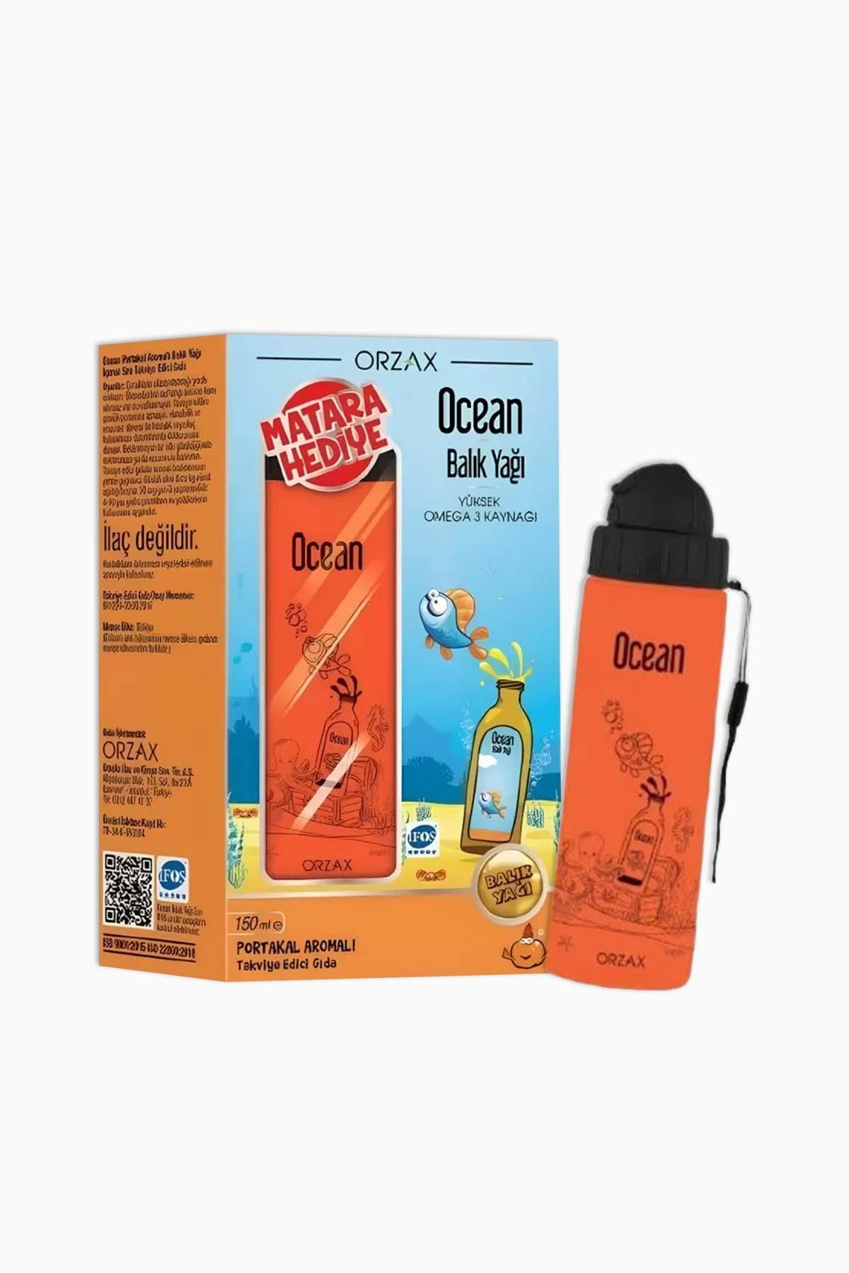 Ocean Balık Yağı Portakal Aromalı Şurup 150 ml - Matara Hediyeli