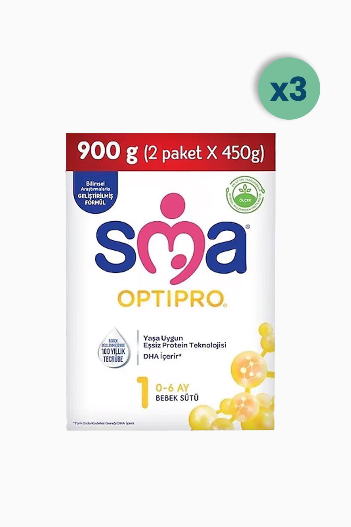 SMA Optipro 1 Devam Sütü 3lü 900 gr 