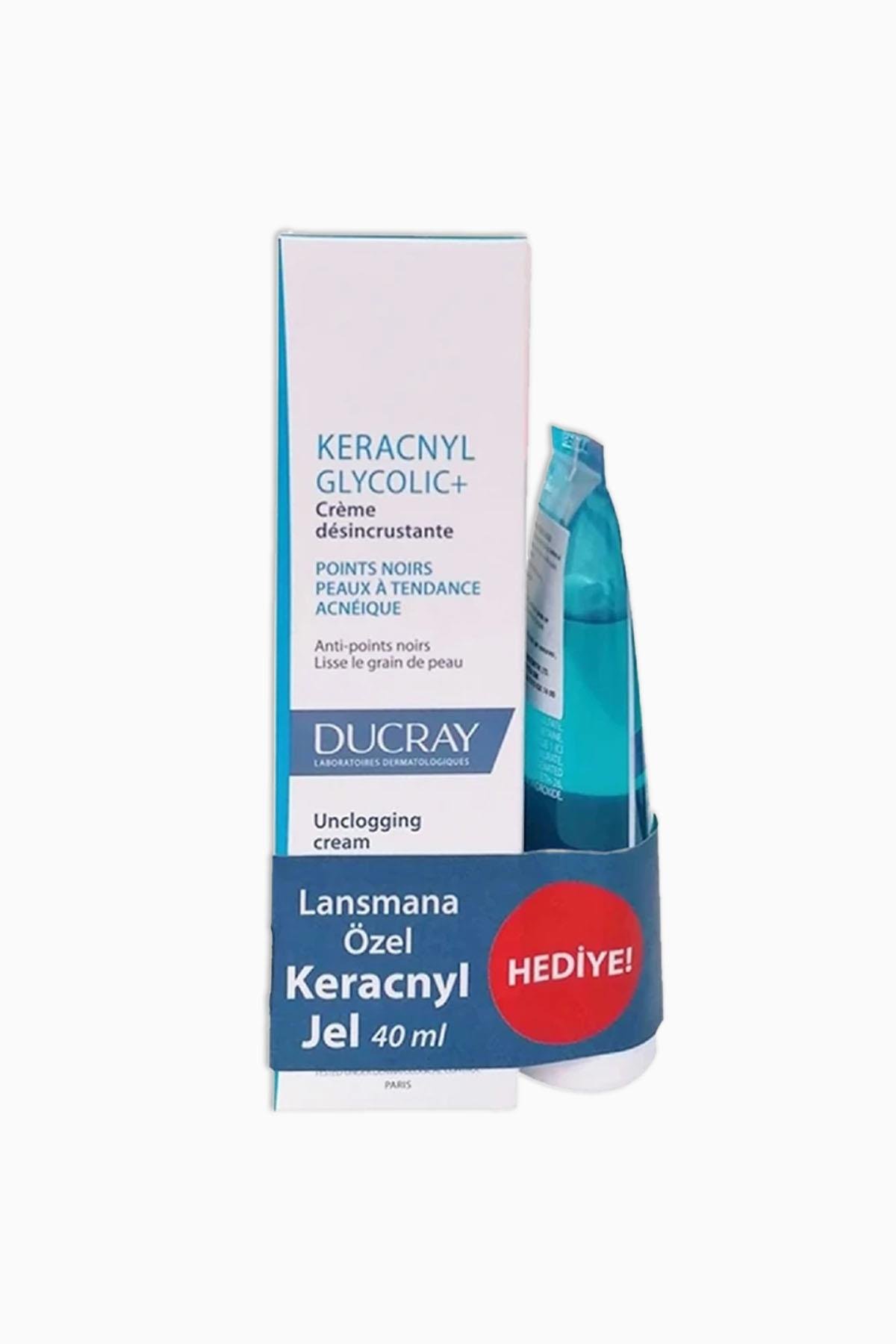 Ducray Keracnyl Glycolic Cream 30 ML+ Keracnyl Jel 40 ML