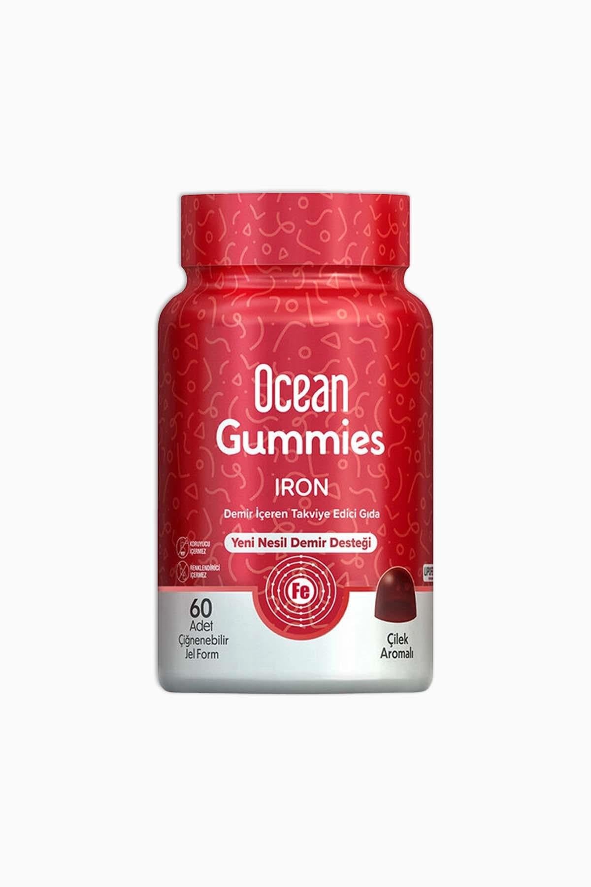Ocean Gummies İron Demir 60 Çiğnenebilir Jel