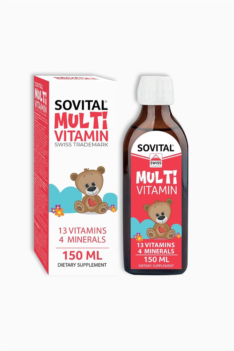 Sovital Swiss Trademark Multivitamin 13 Vitamins + 4 Minerals 150 ml