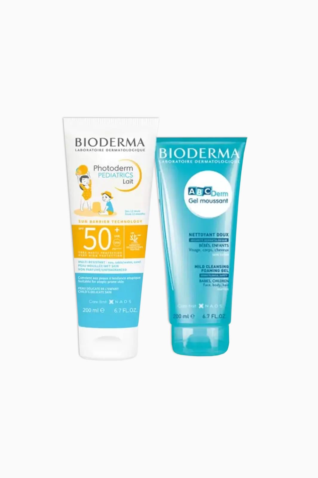 Bioderma Photoderm Pediatrics Lait Spf50+ 200 ml + Bioderma Abcderm Foaming Gel 200 ml