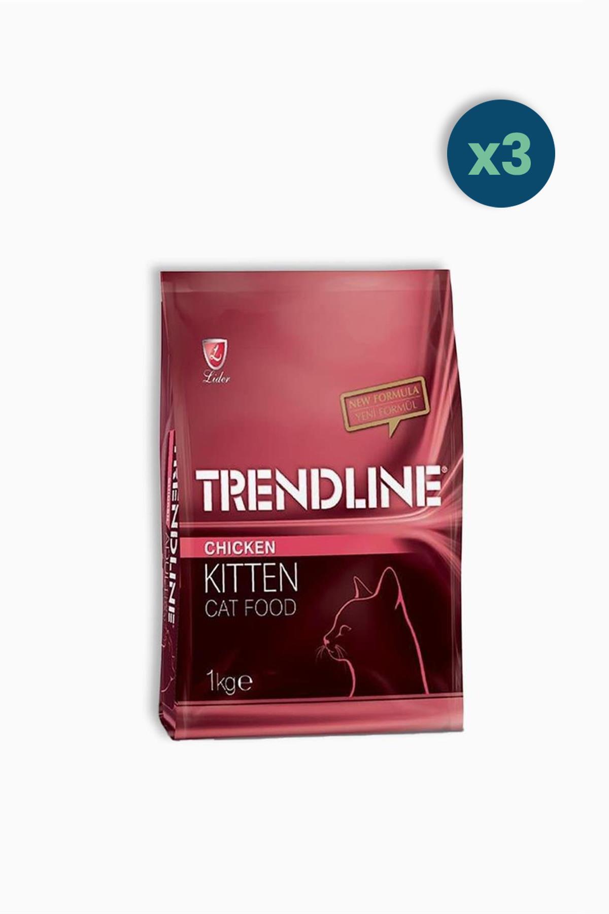 Trendline Tavuklu Yavru Kedi Maması 1 Kg 3 Adet