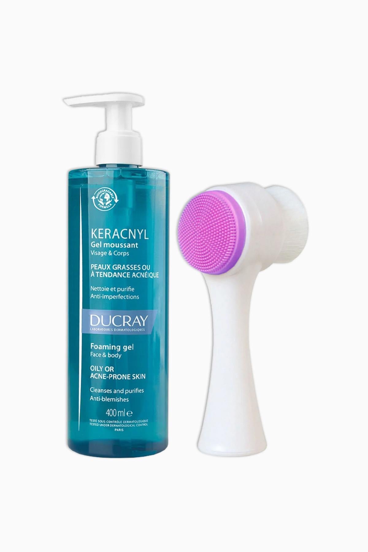 Ducray Keracnyl Gel Moussant Cilt Temizleme Fırça Hediyeli 400 ml