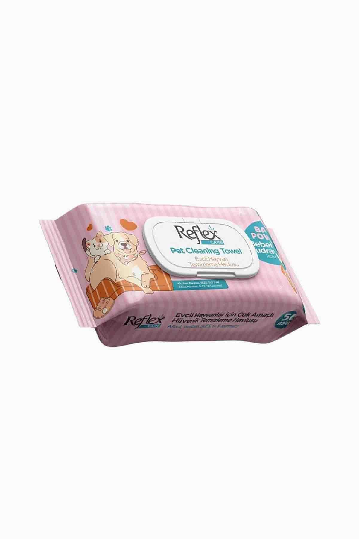 Reflex Care Evcil Hayvanlar İçin Çok Amaçlı Hijyenik Temizleme Mendili 50li