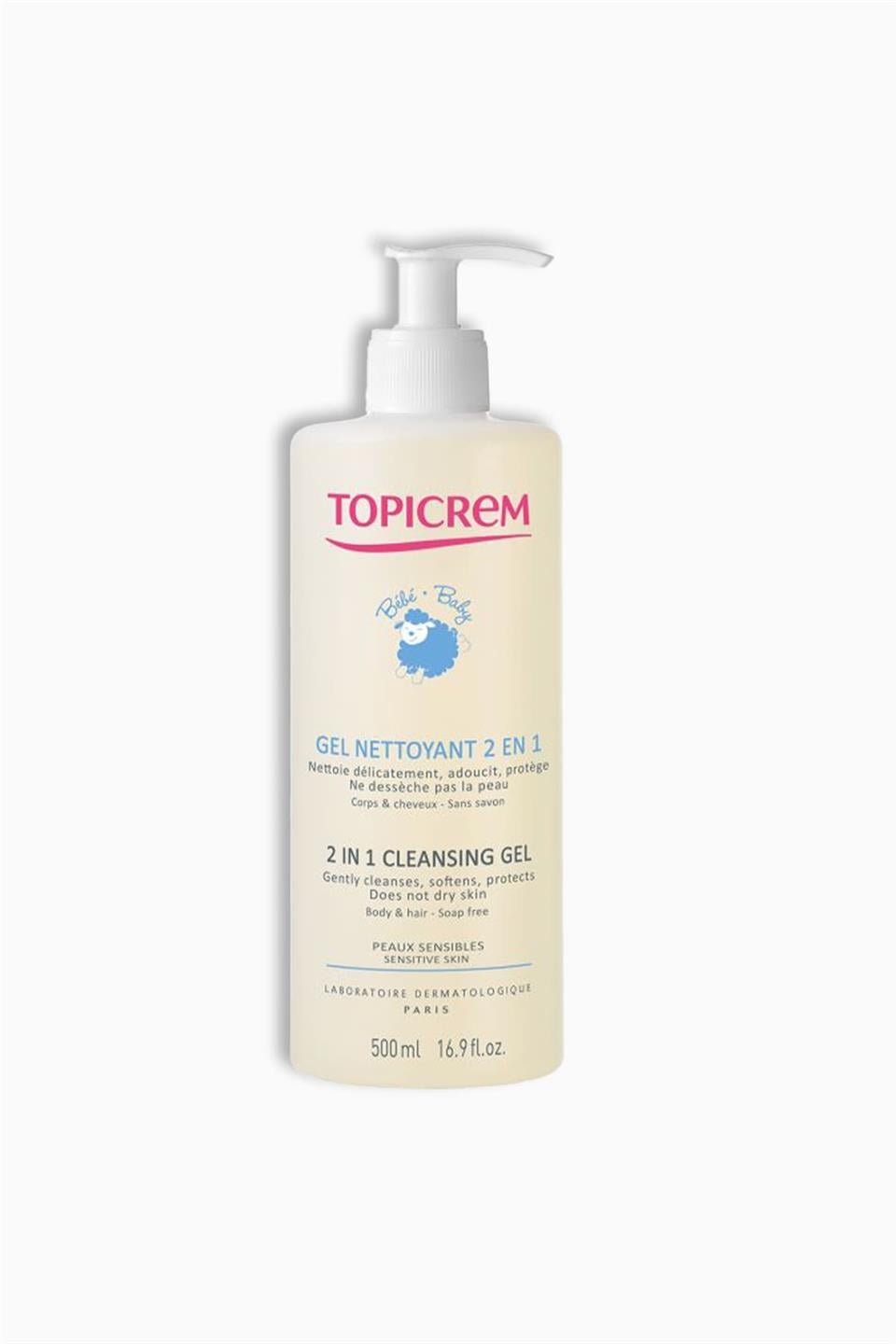 Topicrem 2 in 1 Cleansing Gel 500 ml