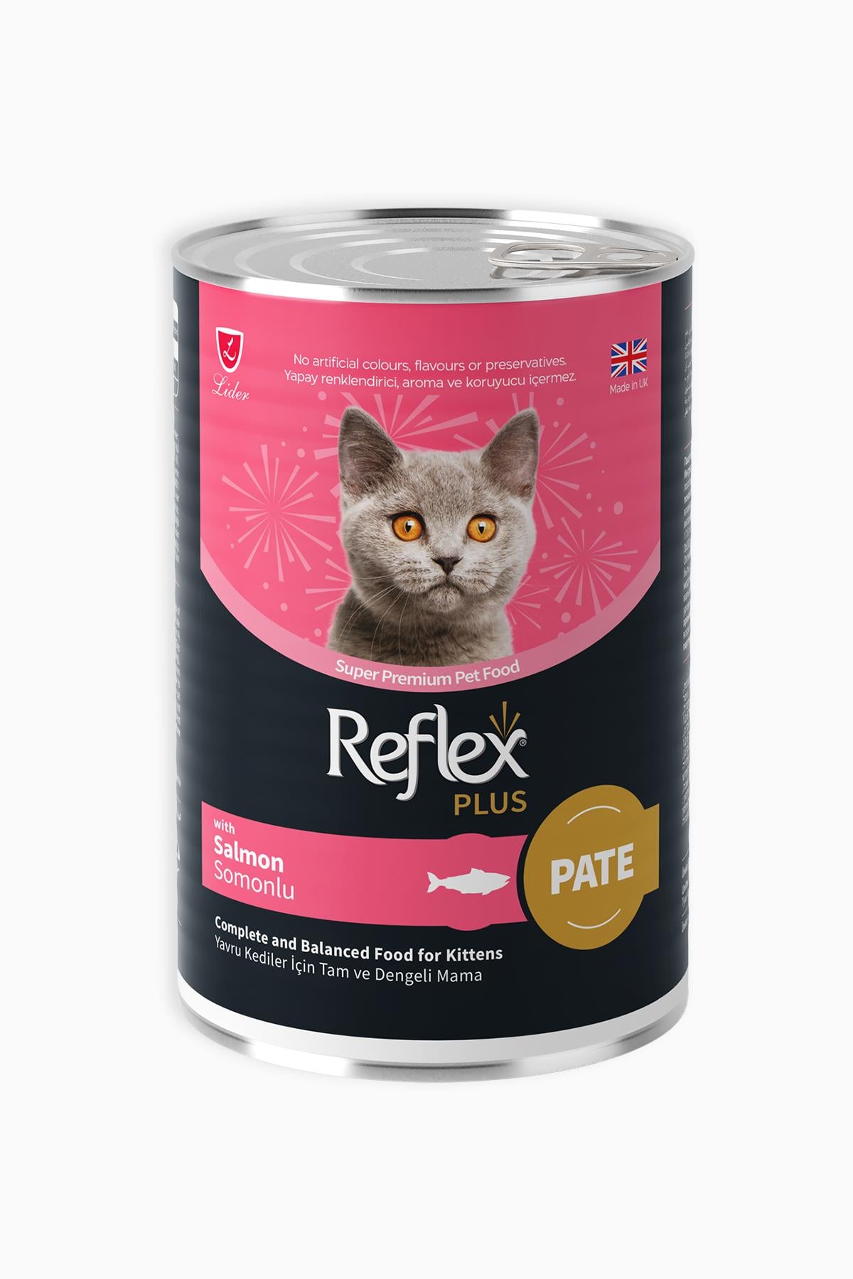 Reflex Plus Pate İçinde Et Parçacıklı Somonlu Yavru Kedi Maması 395 gr