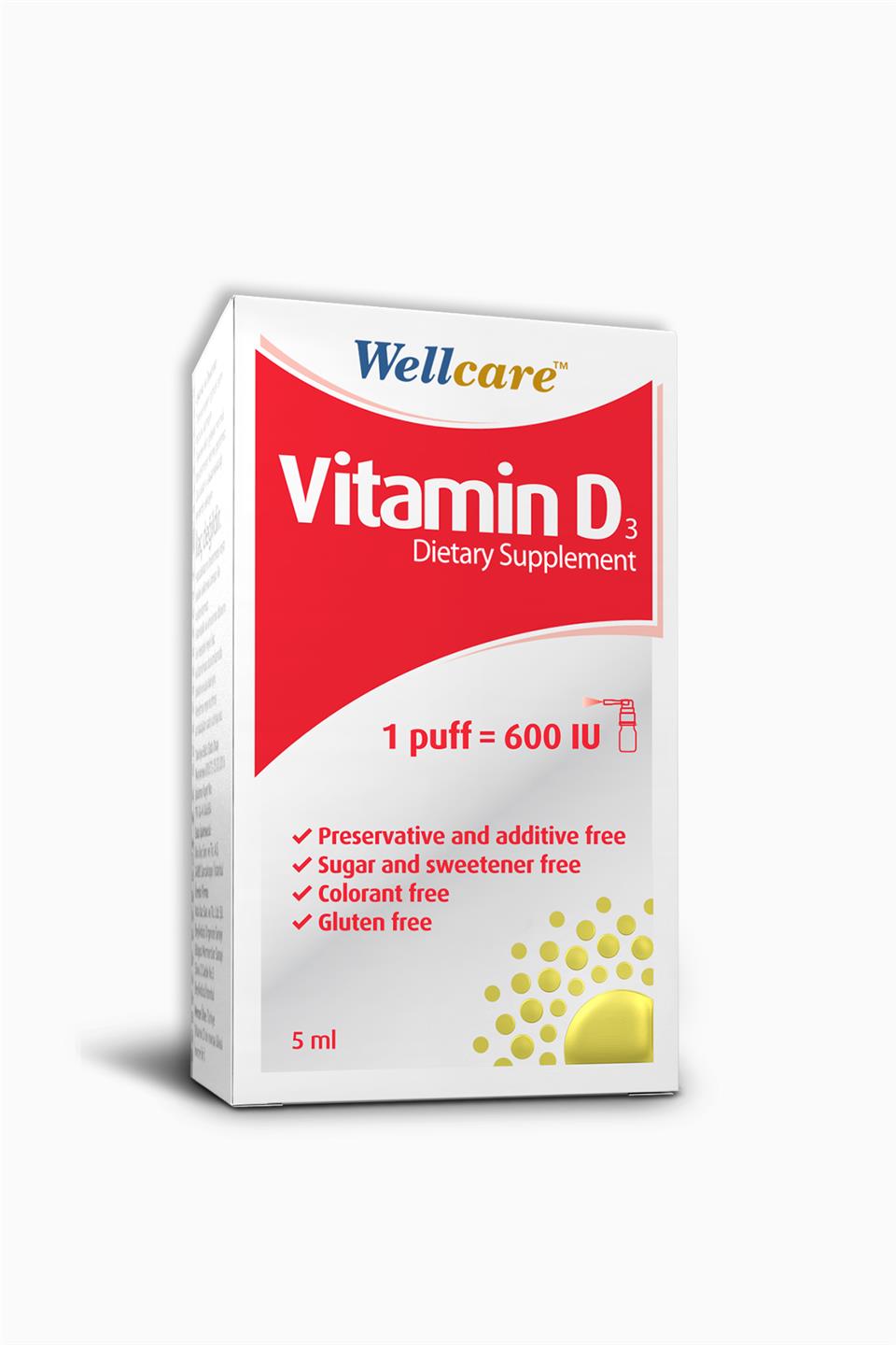 Wellcare Vitamin D3 600 IU 5 ml