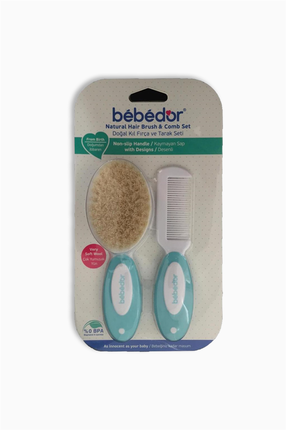 Bebedor Doğal Saç Fırçası ve Tarak Seti | Bebedor | Bebedor 573 Doğal Saç Fırçası ve Tarak Seti
