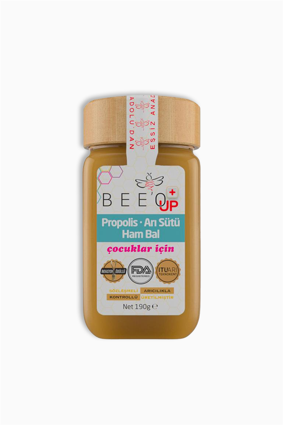 Bee'o Up Propolis Arı Sütü Ham Bal Çocuklar için 190 gr | Bee'o Up | Bee'o Up Propolis Arı Sütü Ham Bal Çocuklar için 190 gr