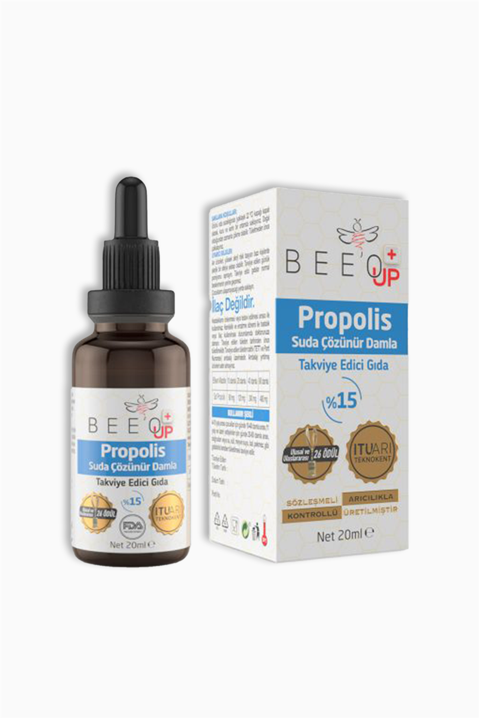 Bee'o Up Propolis Suda Çözünür Damla %15 20 ml | Bee'o Up | Bee'o Up Propolis Suda Çözünür Damla %15 20 ml