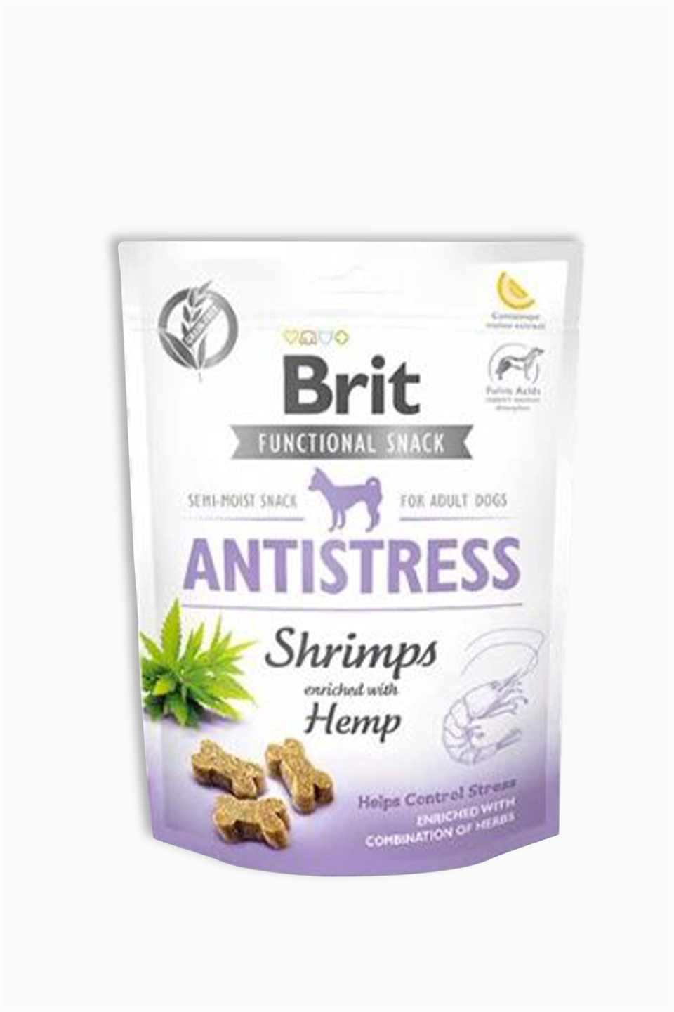 Brit Anti-Stress Kenevirli Ve Karidesli Sakinleştirici Etkili Köpek Ödülü 150Gr | Brit | Brit Anti-Stress Kenevirli Ve Karidesli Sakinleştirici Etkili Köpek Ödülü 150Gr