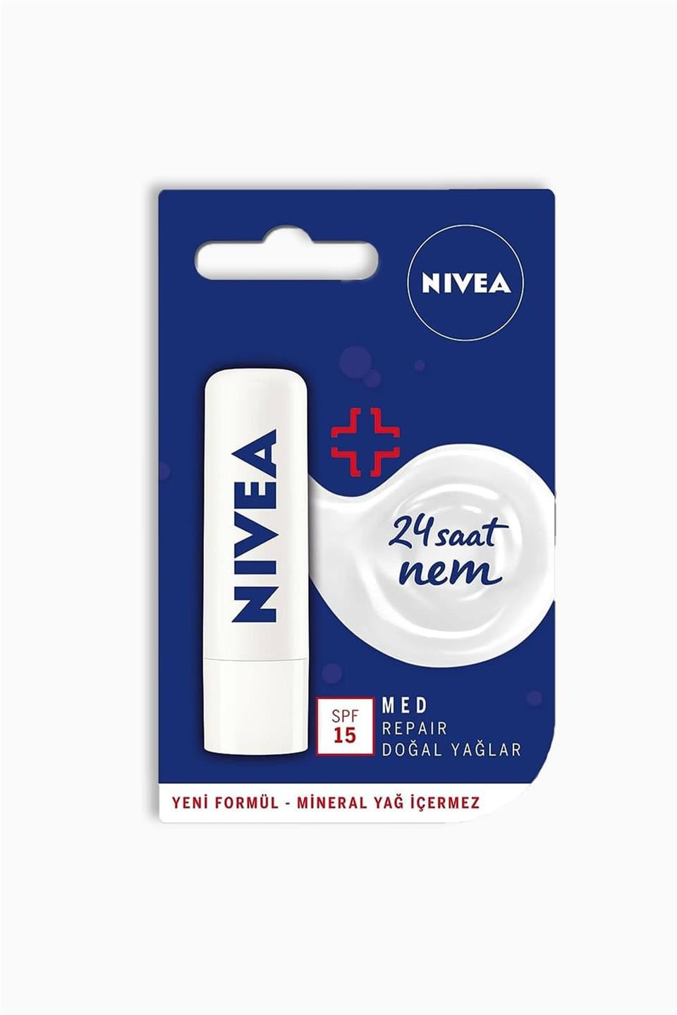 Nivea Lip Stick Med Repair Spf15 24 Saat Nem