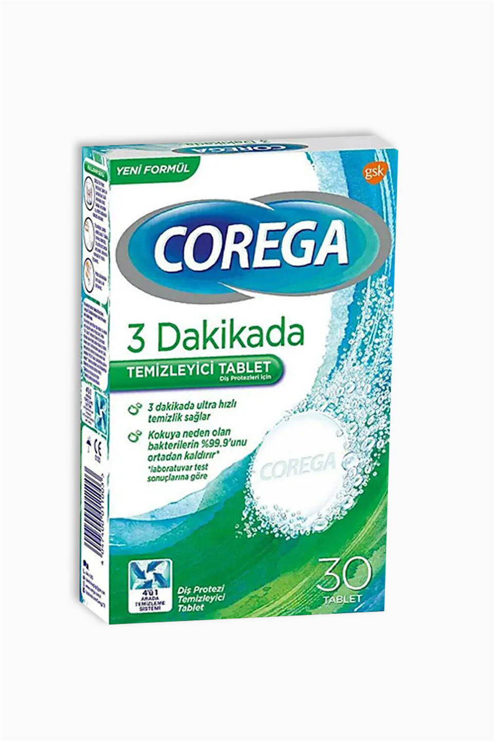 Corega Temizleyici Tablet 30 Adet - 3 Dakikada Temizlik | Corega | Corega Temizleyici Tablet 30 Adet - 3 Dakikada Temizlik