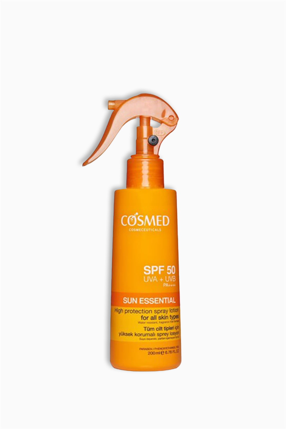 Cosmed Sun Essential Tüm Cilt Tipleri İçin Yüksek Koruma Güneş Sprey Losyon Spf50 200 Ml | Cosmed | Cosmed Sun Essential Tüm Cilt Tipleri İçin Yüksek Koruma Güneş Sprey Losyon Spf50 200 Ml