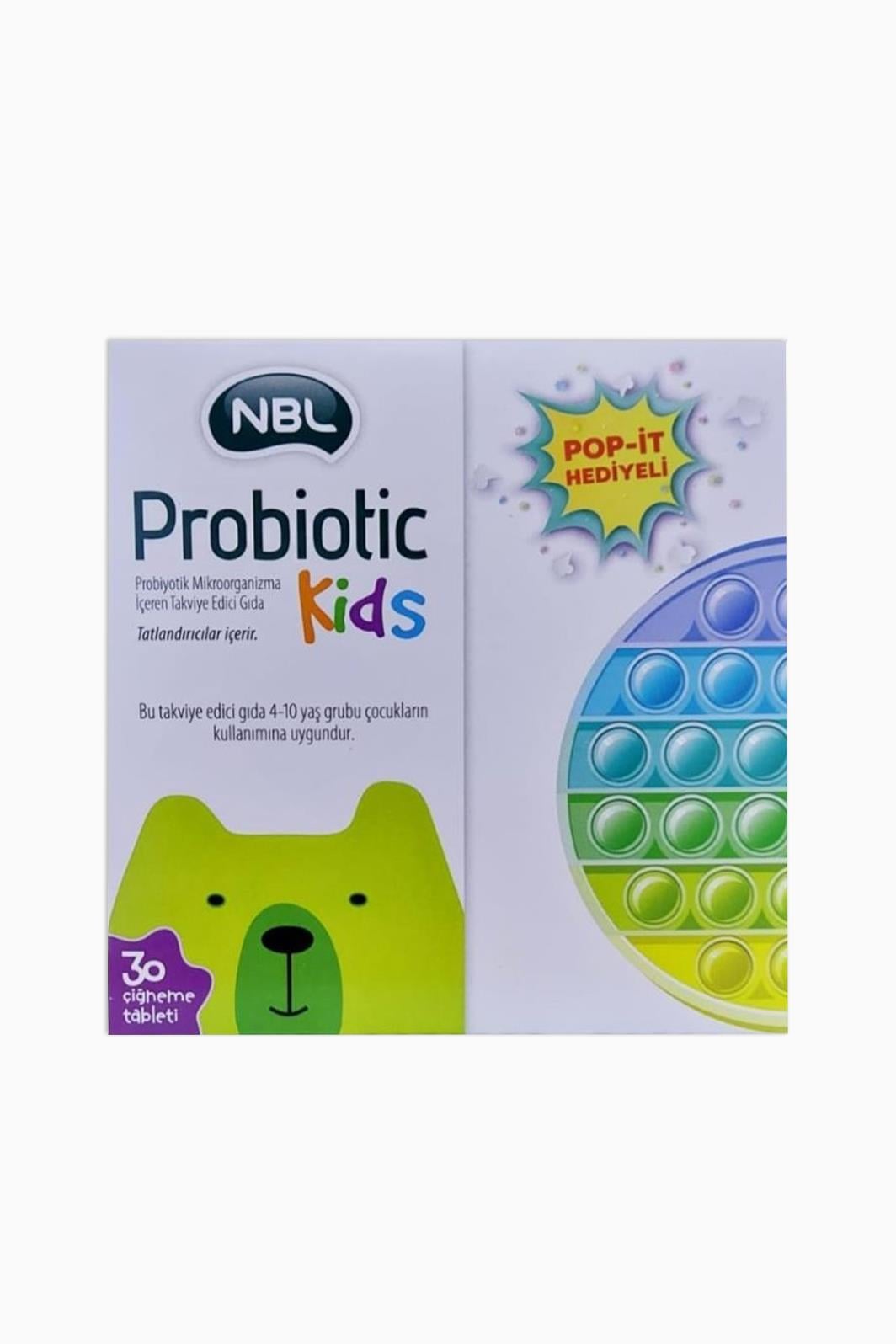 NBL Probiyotik Kids 30 Çiğneme Tableti - Pop It Hediyeli