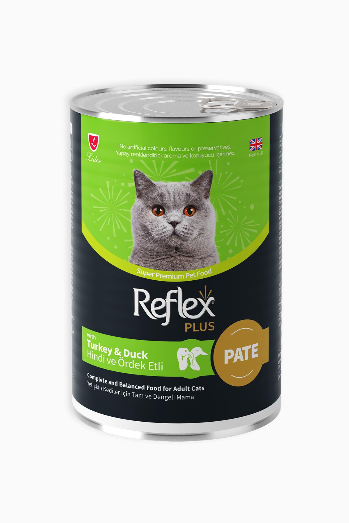 Reflex Plus Pate İçinde Et Parçacıklı Hindi Ve Ördek Etli Yetişkin Kedi Maması 395 gr