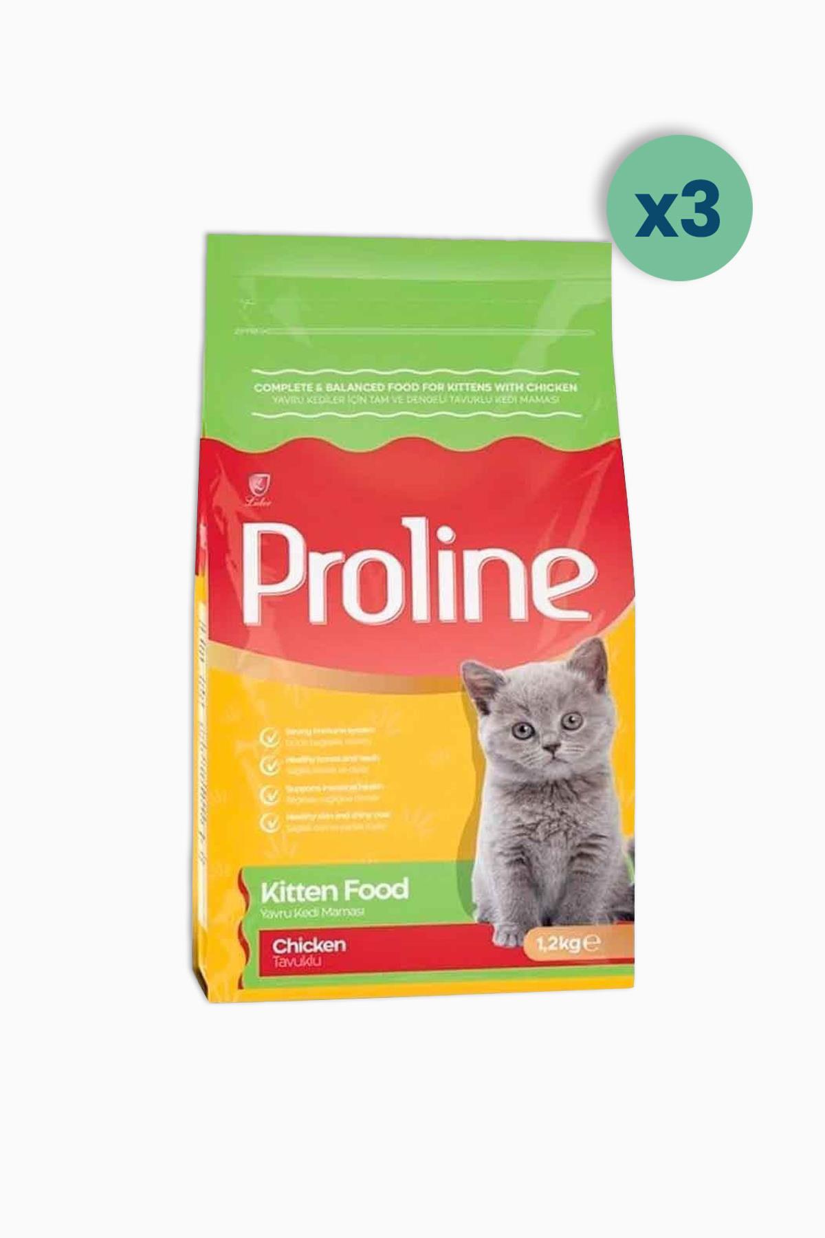 Proline Tavuklu Yavru Kedi Maması 1,2kg 3 Adet
