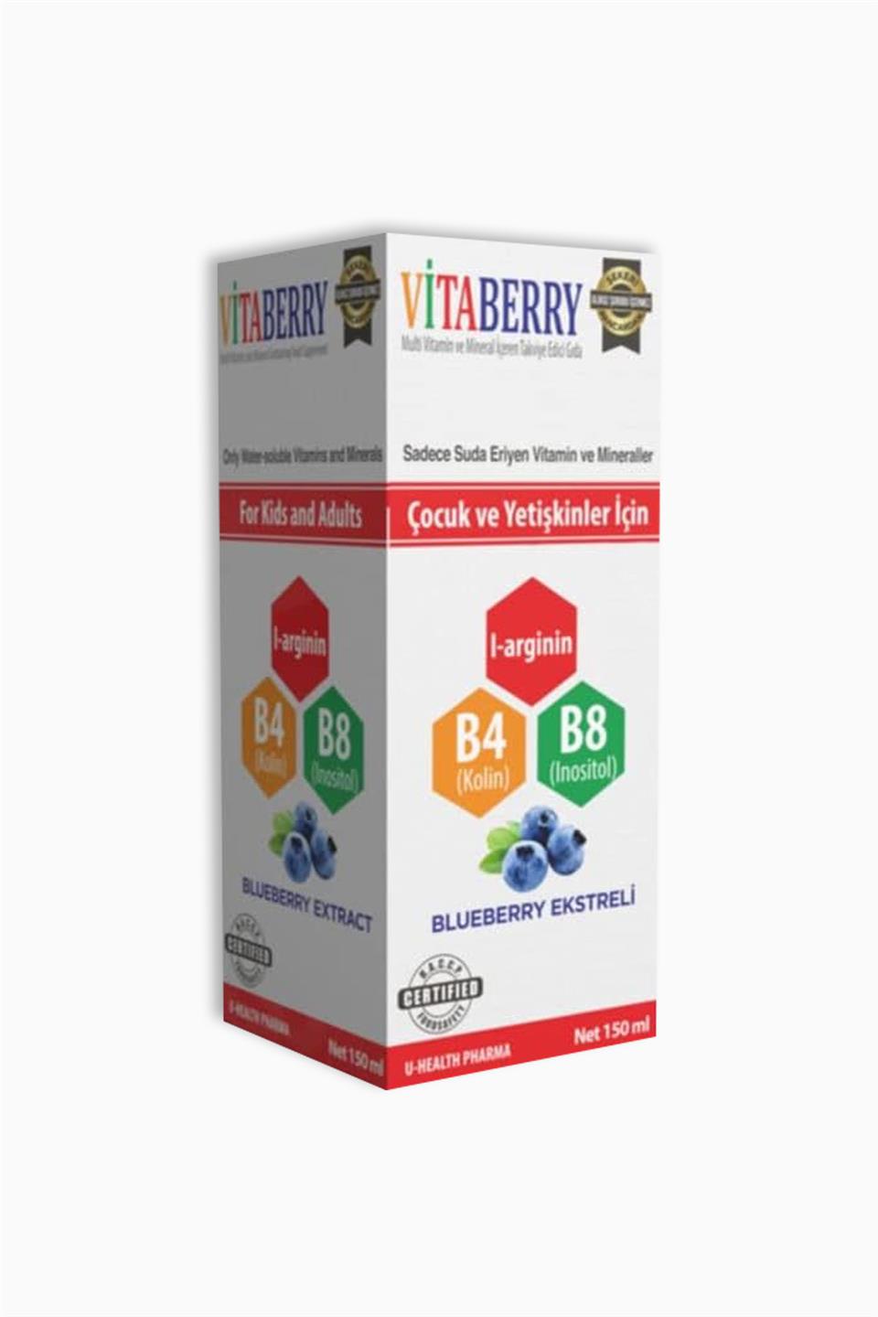 Vitaberry Multivitamin ve Mineral içeren Takviye Edici Gıda 150ml