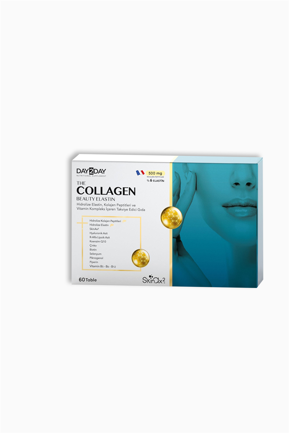 Day2Day Collagen Beauty Elasti Skin 500 mg 60 Tablet | Orzax | Day2Day Collagen Beauty Elasti Skin 500 mg 60 Tablet