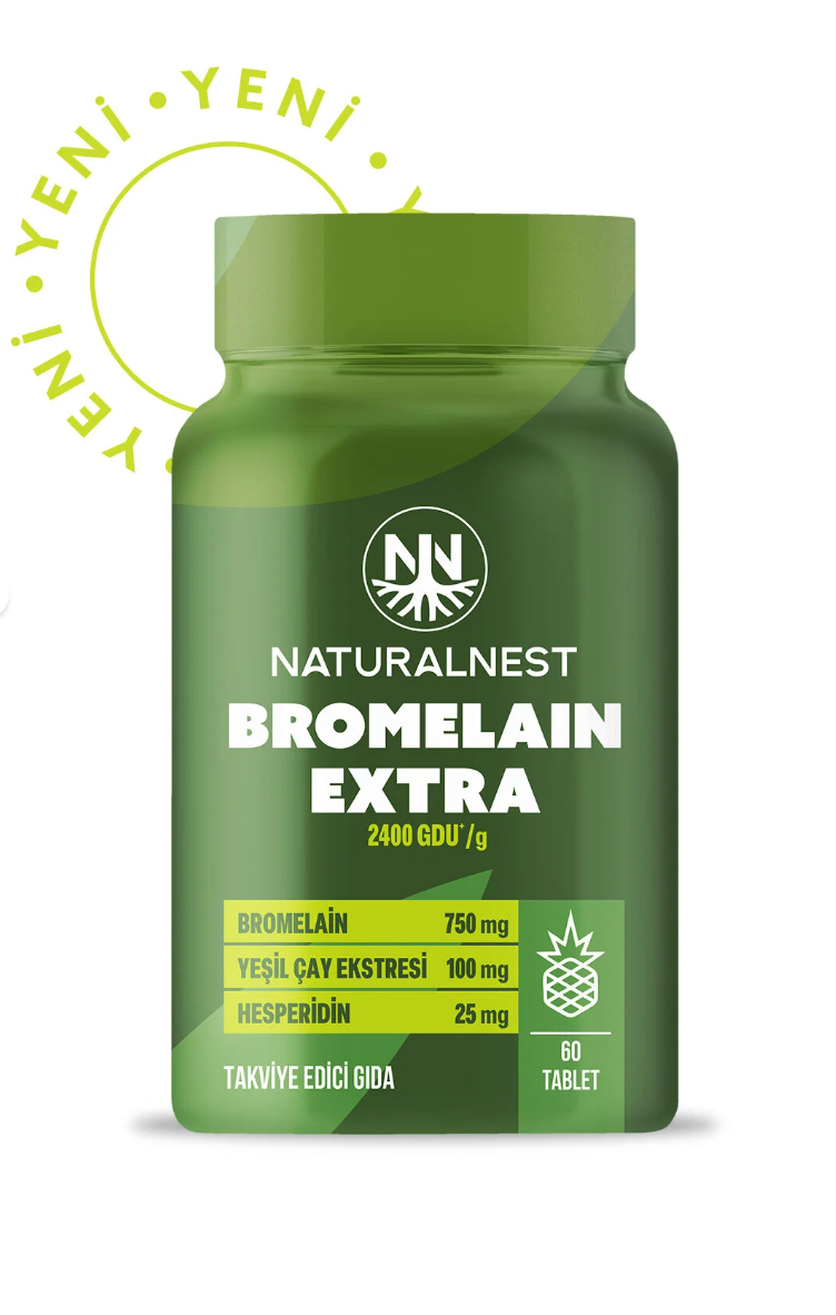 Natural Nest Bromelain Extra 2400 GDU/g 60 Tablet