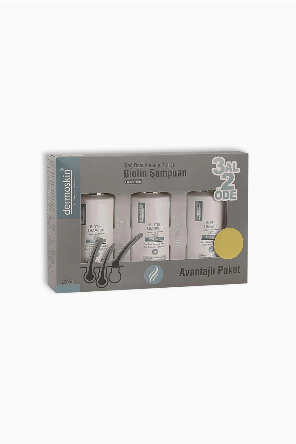 Dermoskin Biotin Şampuan Saç Dökülmesine Karşı Erkek 200 Ml - 3 Al 2 Öde | Dermoskin | Dermoskin Biotin Şampuan Saç Dökülmesine Karşı Erkek 200 Ml - 3 Al 2 Öde