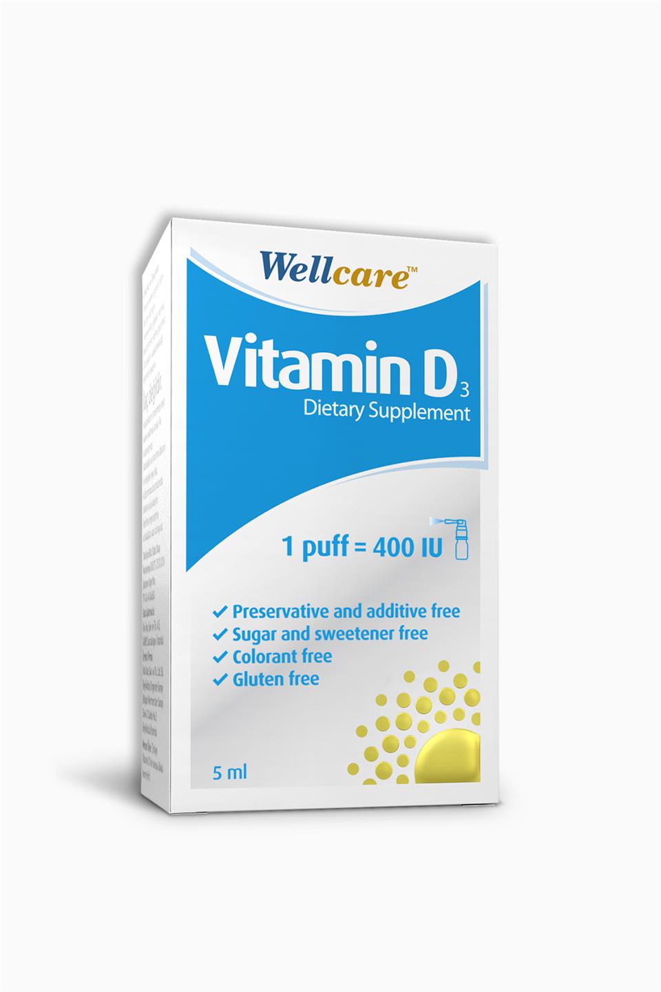 Wellcare Vitamin D3 400 IU 5 ml