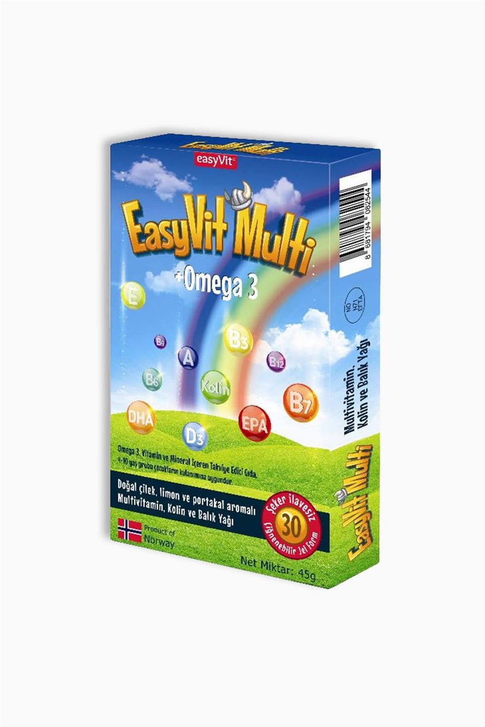 Easyvit Multi + Omega 3 30 Jel Tablet