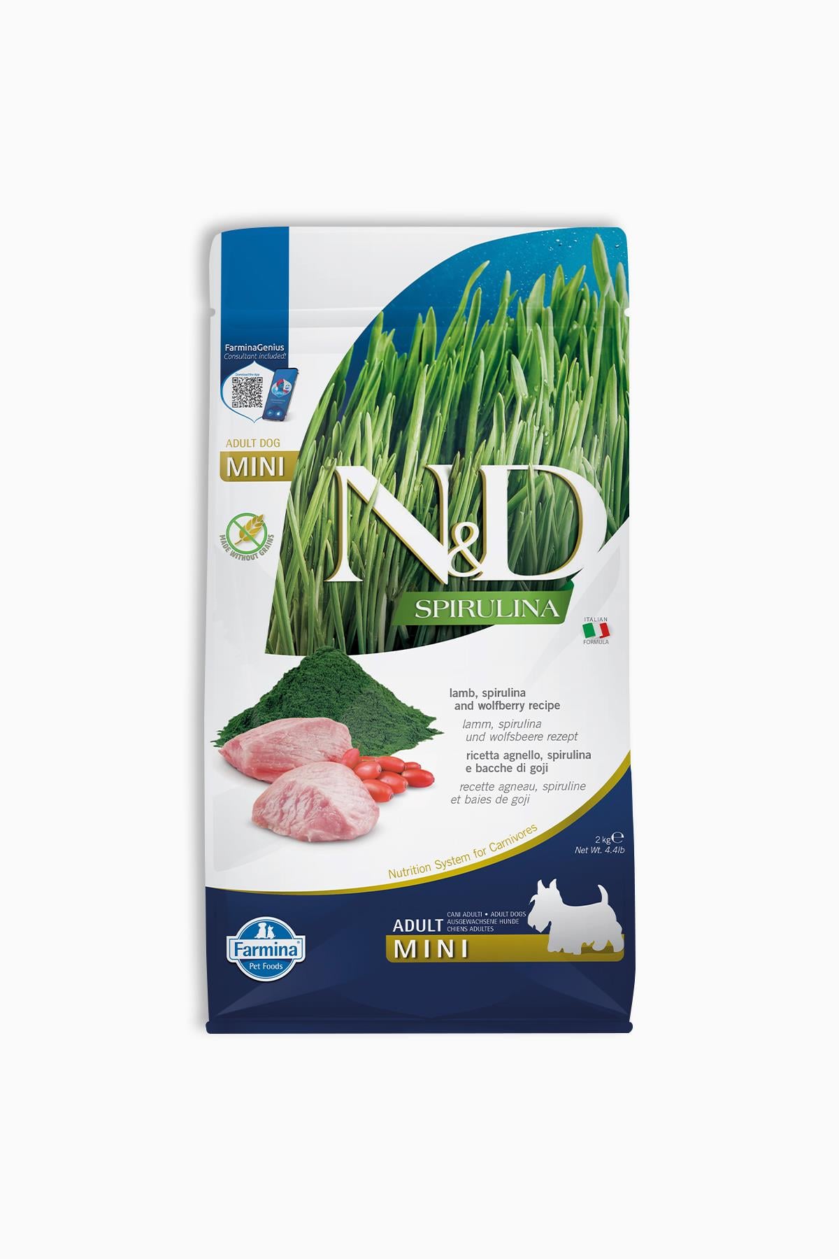 N&D Spırulına Kuzu Yetişkin Mını 2 Kg