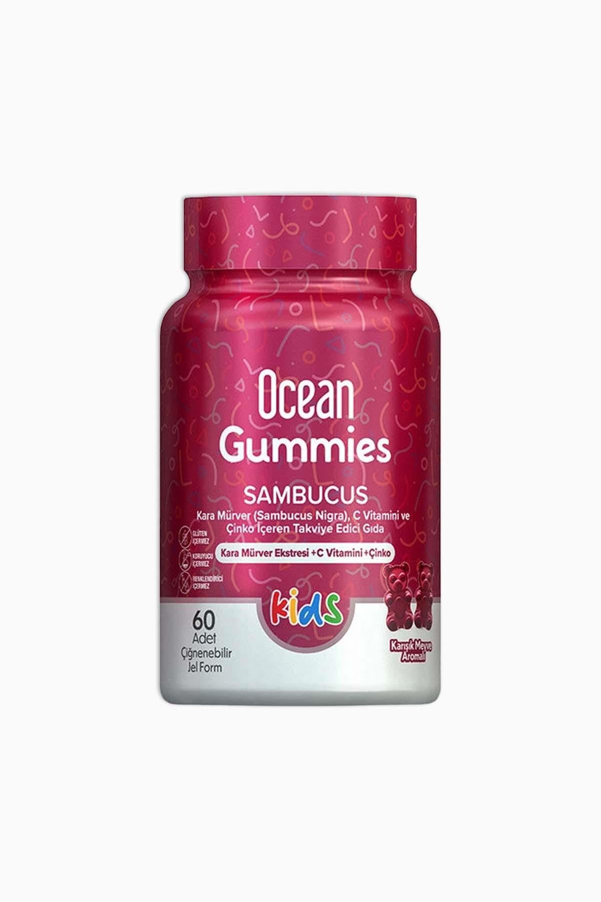 Ocean Gummies Sambucus 60 Adet Çiğnenebilir Jel Form