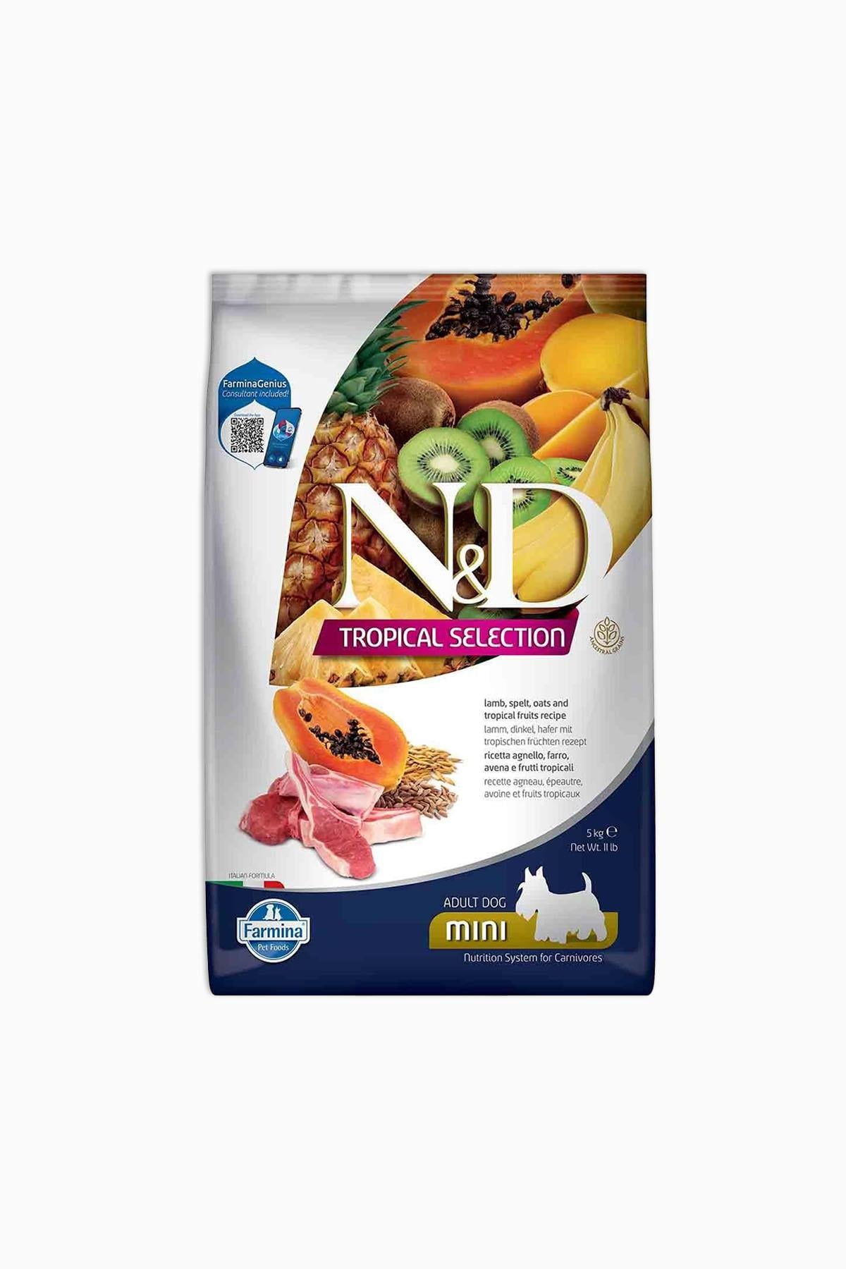 N&D Tropical Selection Kuzu Etli Mini Irk Yetişkin Köpek Maması 5 kg
