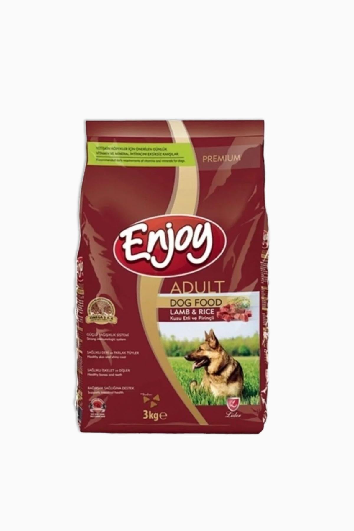 Enjoy Kuzu Etli Ve Pirinçli Yetişkin Köpek Maması 3 kg