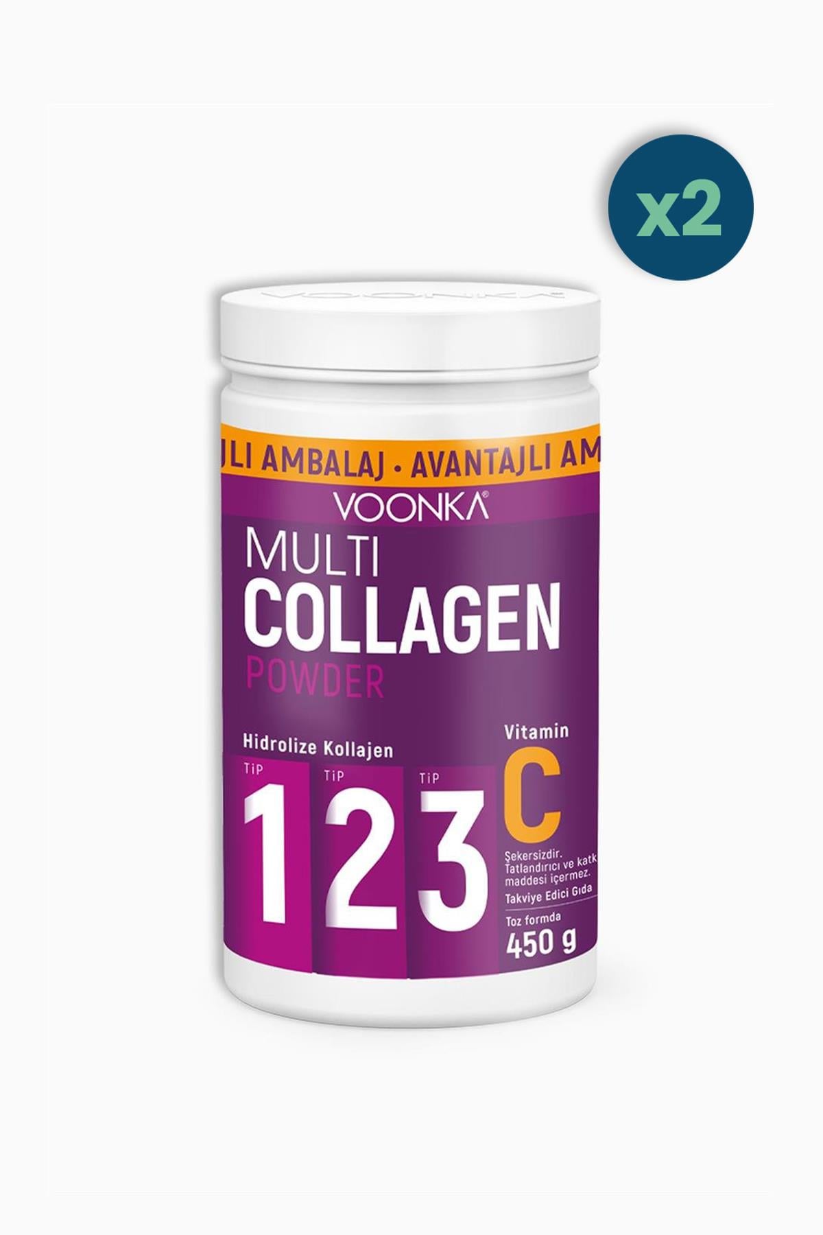Voonka Multi Collagen Powder 450 Gr 2 Adet