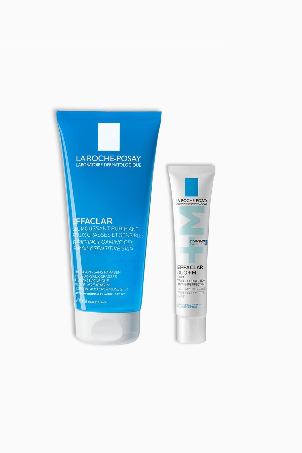 La Roche-Posay Effaclar Duo+ Bakım Kremi 40 ml + Effaclar Yağlı Ciltler Temizleme Jeli 200 ml