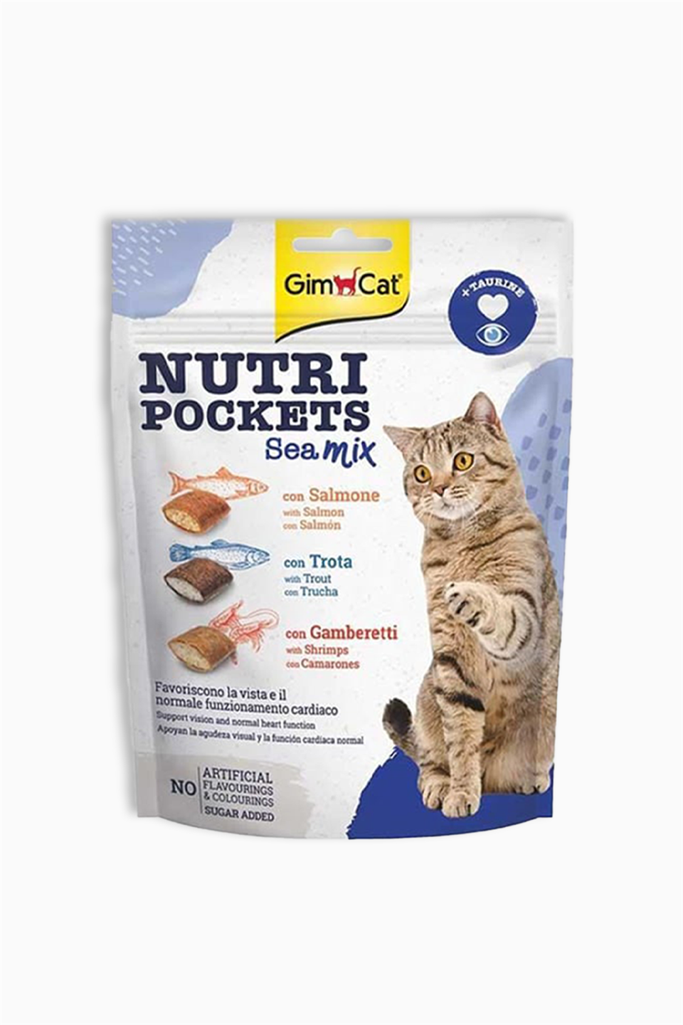 Gimcat Nutripockets Sea Mix Taurinli Kedi Ödülü 150 Gr | Keypet | Gimcat Nutripockets Sea Mix Taurinli Kedi Ödülü 150 Gr