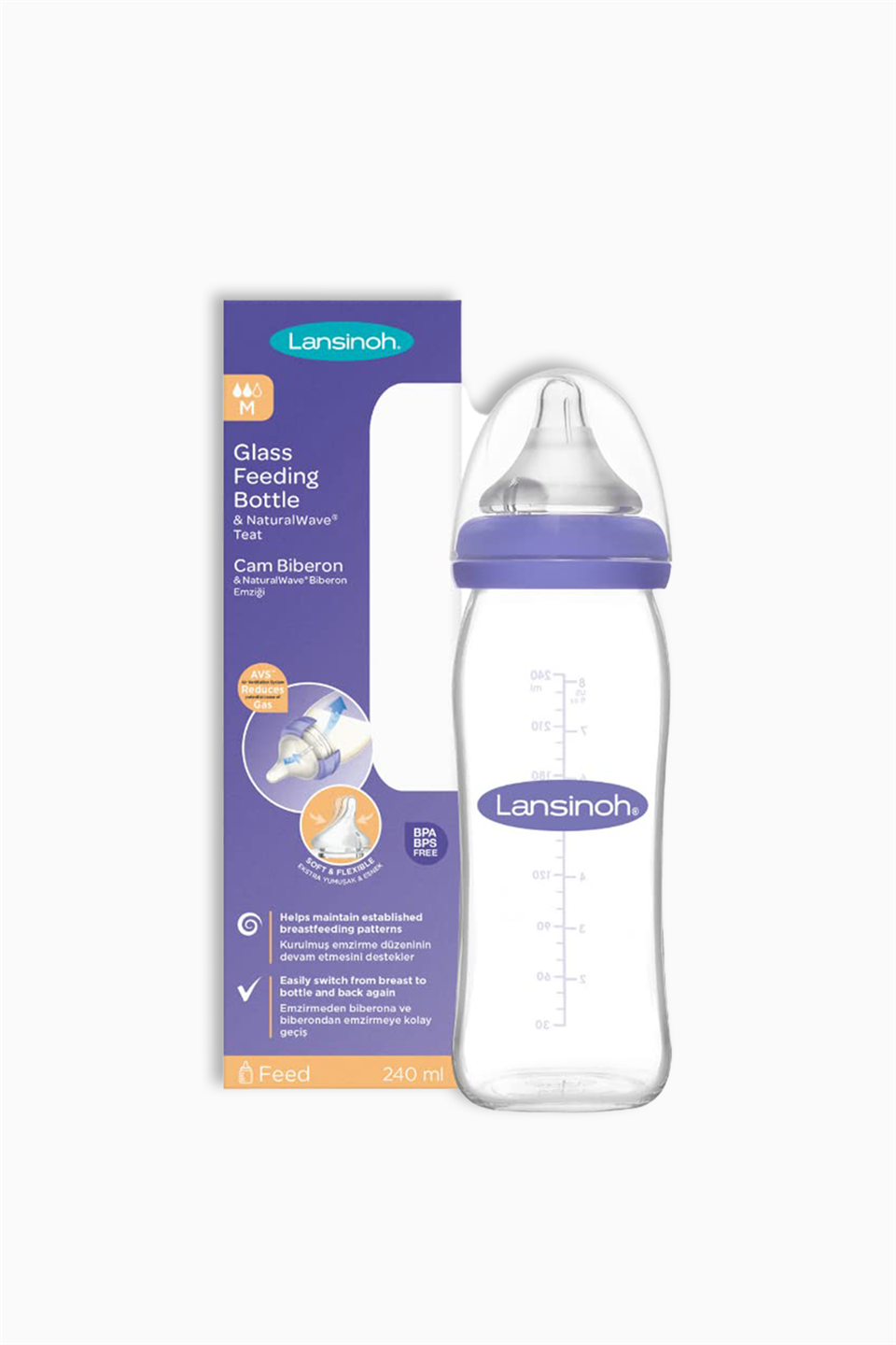 Lansinoh Cam Biberon 240 ml | Lansinoh | Lansinoh Cam Biberon 240 ml