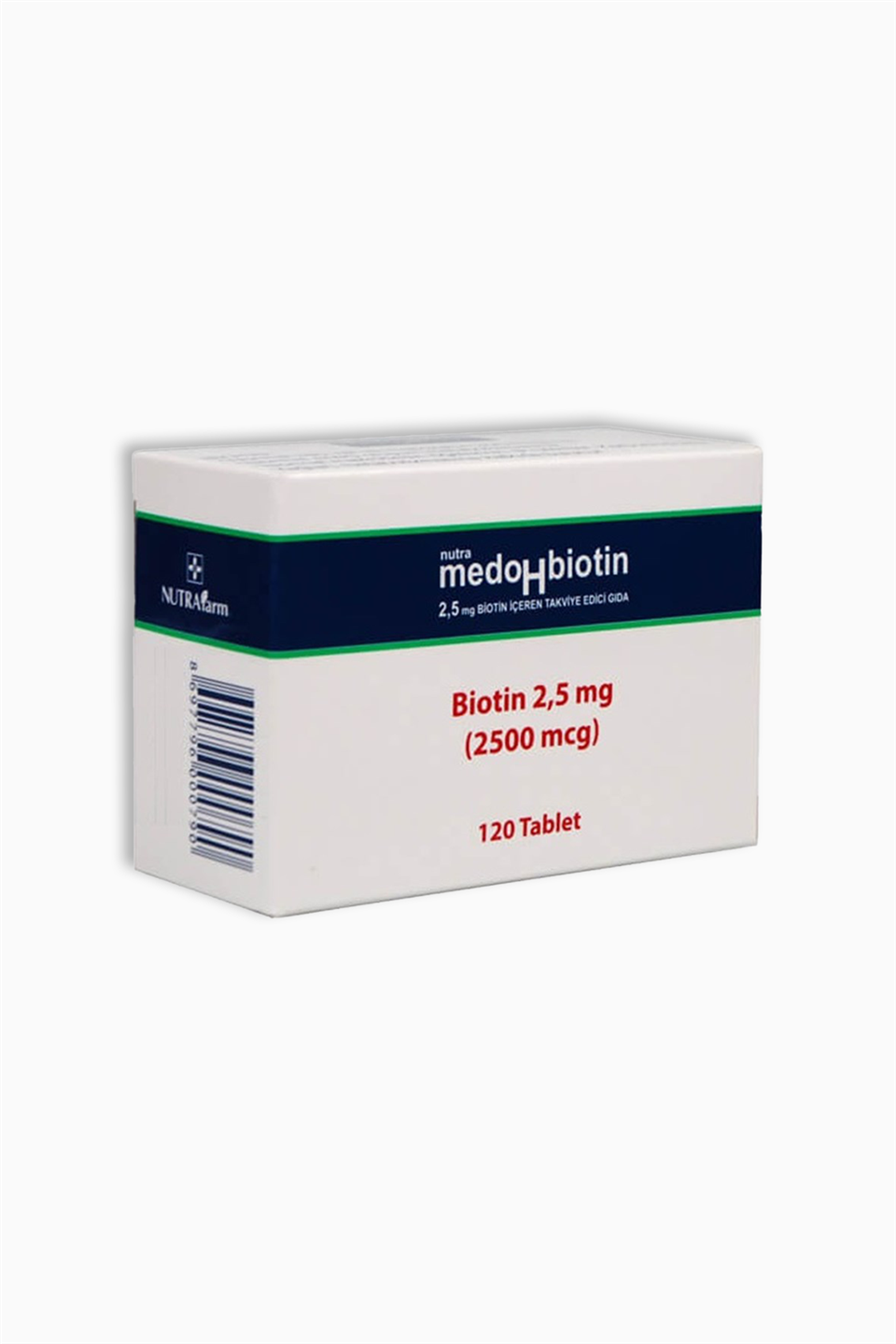 Medohbiotin 2,5 mg 120 Tablet | Dermoskin | Medohbiotin 2,5 mg 120 Tablet