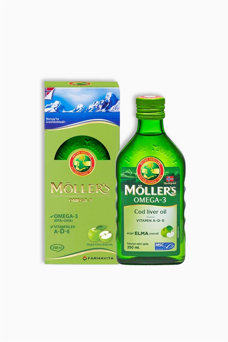 Möller's Omega 3 Doğal Elma Aromalı Balık Yağı Şurubu 250 ml | Möller's | Möller's Omega 3 Doğal Elma Aromalı Balık Yağı Şurubu 250 ml