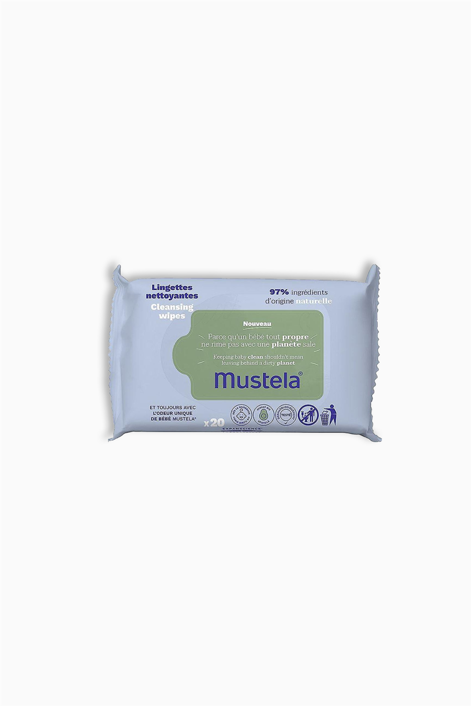 Mustela Avocado Cleansing Wipes 20 Adet | Mustela | Mustela Avocado Cleansing Wipes 20 Adet