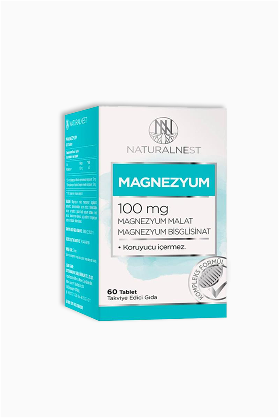 Natural Nest Magnezyum 100 mg 60 Tablet | Natural Nest | Natural Nest Magnezyum 100 mg 60 Tablet