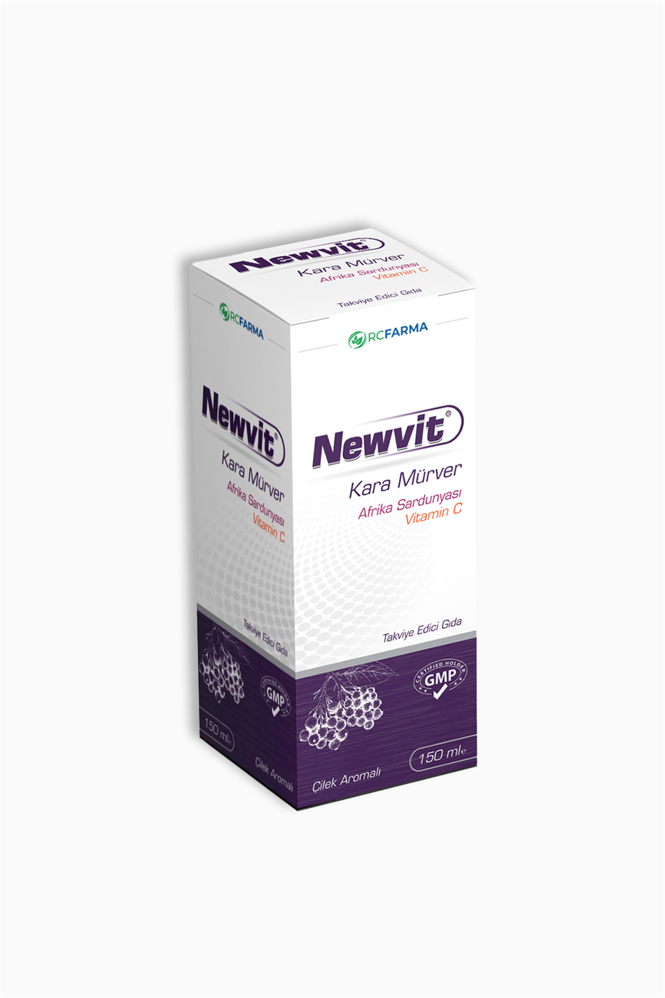 Newvit Kara Mürver & Afrika Sardunyası İçeren Takviye Edici Gıda 150 ml | RC FARMA | Newvit Kara Mürver & Afrika Sardunyası İçeren Takviye Edici Gıda 150 ml
