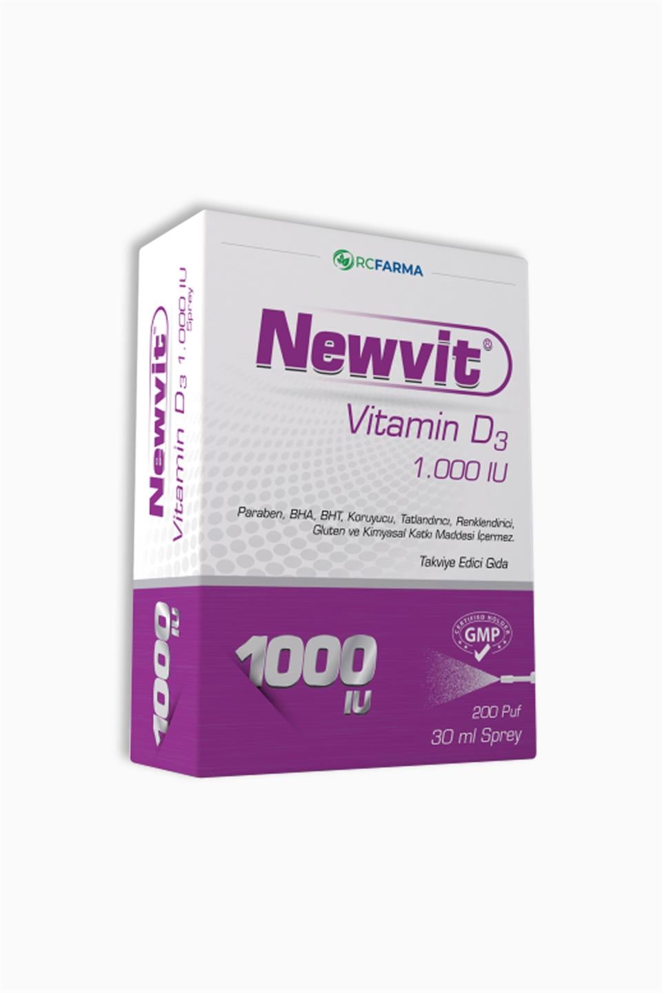 Newvit Vitamin D3 1000 IU Sprey 30 ml | RC FARMA | Newvit Vitamin D3 1000 IU Sprey 30 ml