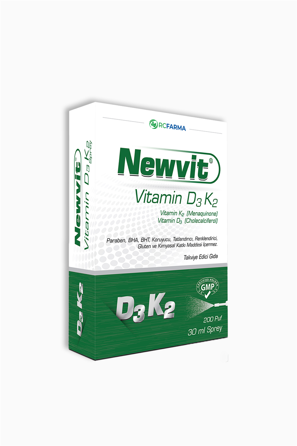 Newvit Vitamin D3 K2 Sprey 30 ml | RC FARMA | Newvit Vitamin D3 K2 Sprey 30 ml