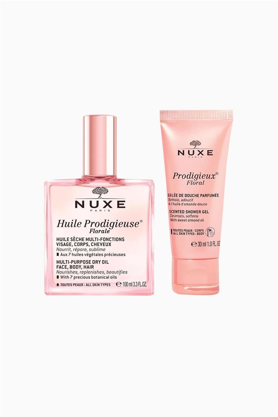 Nuxe Huile Prodigieuse Florale Çok Amaçlı Kuru Yağ 100 ml + Prodigieux Florale Shower Gel 30 ml | Nuxe | Nuxe Huile Prodigieuse Florale Çok Amaçlı Kuru Yağ 100 ml + Prodigieux Florale Shower Gel 30 ml